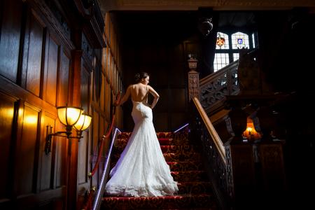 Bridal Image on the Mansion House Staircase