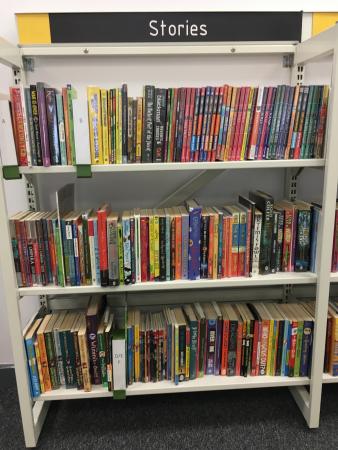 East End Library book shelves