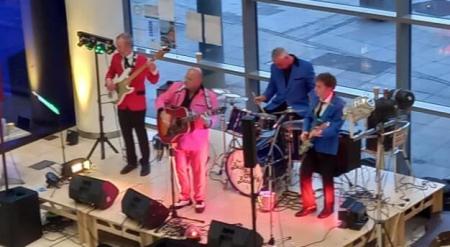 The Baldy Holly Band playing Rock and Roll music at City Library