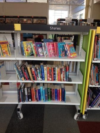 Denton Burn Library book shelves