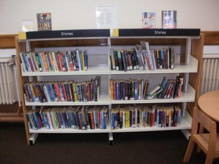 Fenham Library book shelves