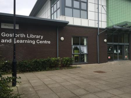 Gosforth Library entrance