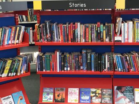 Kenton Library book shelves