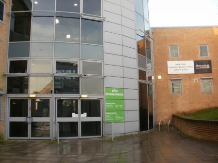 Outer West Library rear entrance