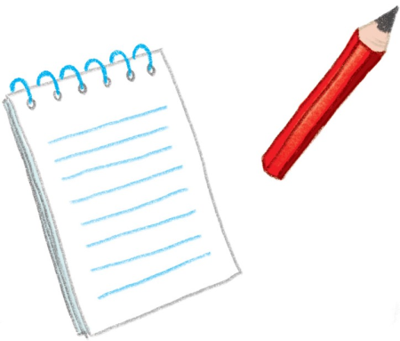 notebook and pen