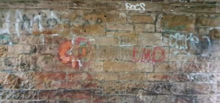 Operation McPhee - graffiti under bridge at Lemington along Hadrian's Cycleway
