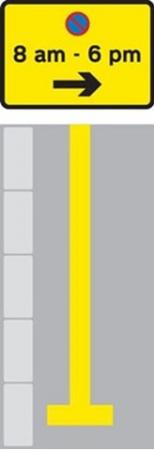 Image taken from Highway Code Road Markings, single yellow line