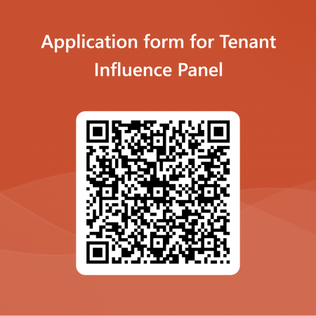 A QR code for the Tenant Influence application form