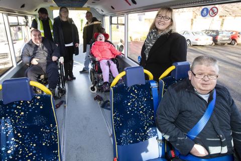 Councillor Kilgour with staff and service users from the Welford Centre. 