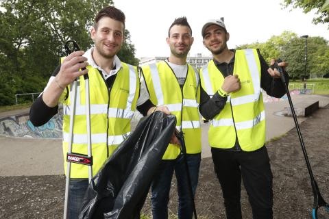 Students from Newcastle United Foundation's Princes Trust team. 