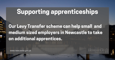Our Levy Transfer scheme can help small  and medium sized employers in Newcastle to take on additional apprentices.