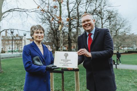 The Lord-Lieutenant of Tyne and Wear, Susan Winfield, and Cllr Nick Forbes, leader of Newcastle City Council