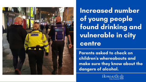 Increased number of young people found drinking and vulnerable in city centre