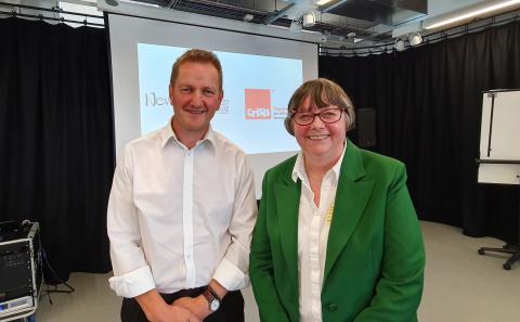 Jon Sparkes, CE Crisis, and Cllr Joyce McCarty, deputy leader Newcastle City Council