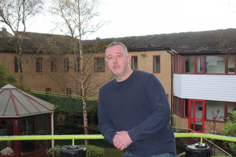 Stephen, 35, a resident of Launchpad’s Avondale House in Byker, Newcastle upon Tyne.