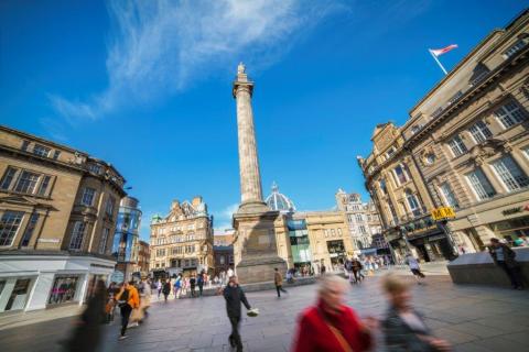 Grey's Monument in the city centre