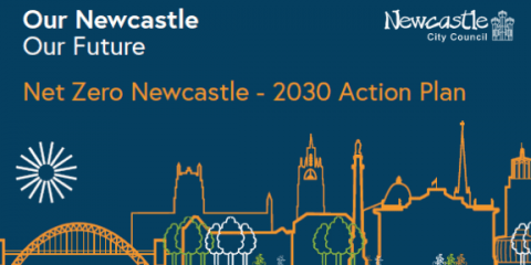 The front cover of the Net Zero Newcastle: 2030 Action Plan