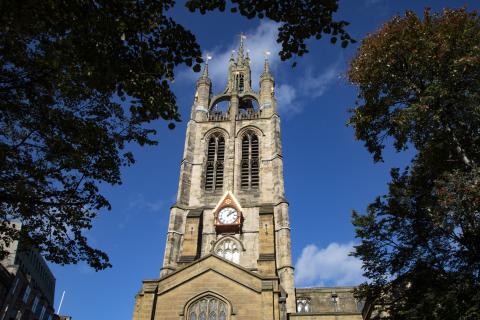 Photo shows the Lantern Tower at Newcastle Cathedral