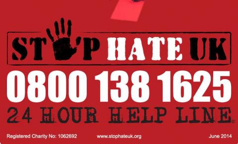 Stop Hate UK free phone number 