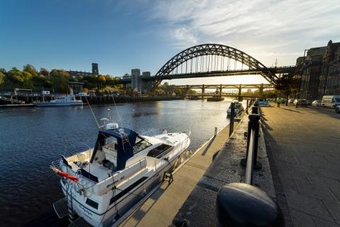image of the Quayside looking to the Tyne Bridge