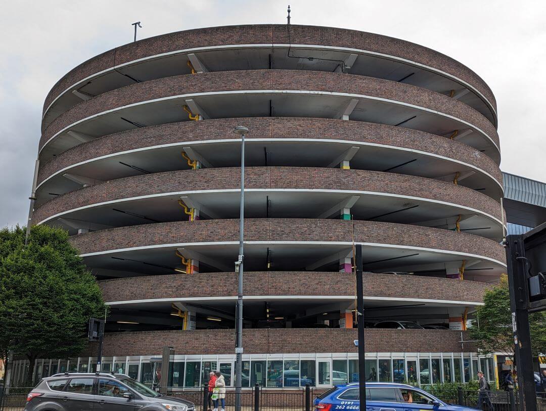 Photo shows the Eldon Square multi storey car park in Newcastle city centre.