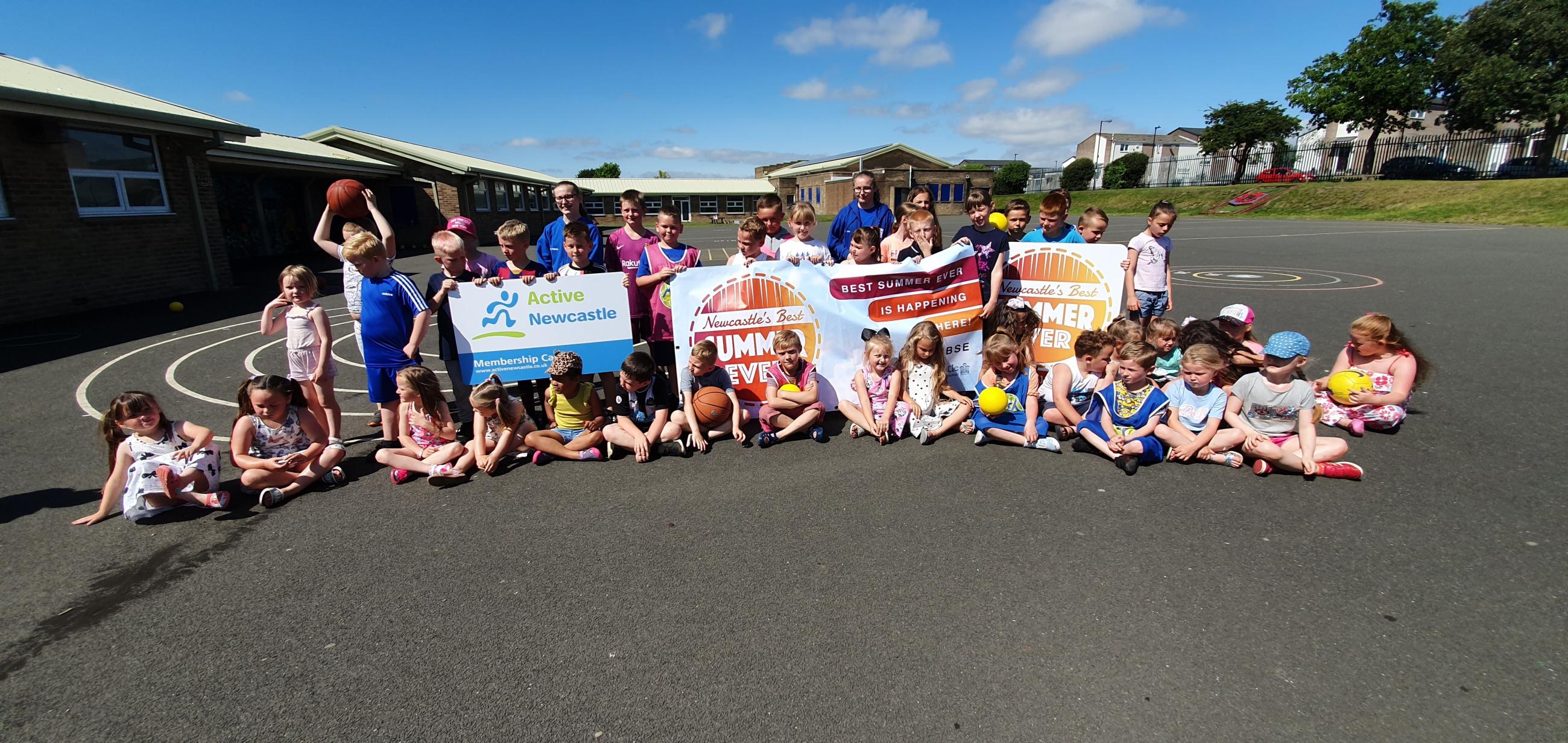 45 children attended the launch of Newcastle's Best Summer Ever at Blakelaw 