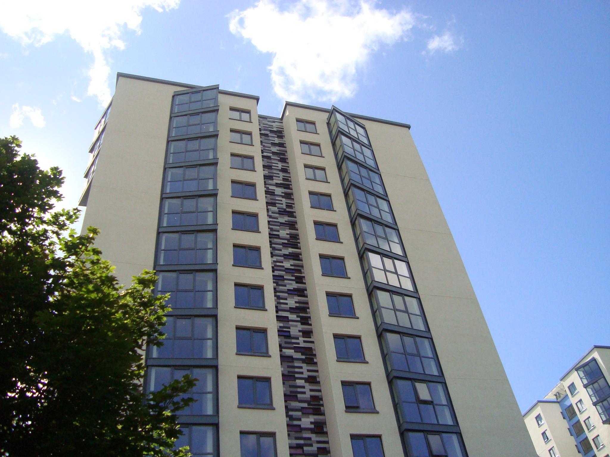A high-rise block of flats managed by Your Homes Newcastle