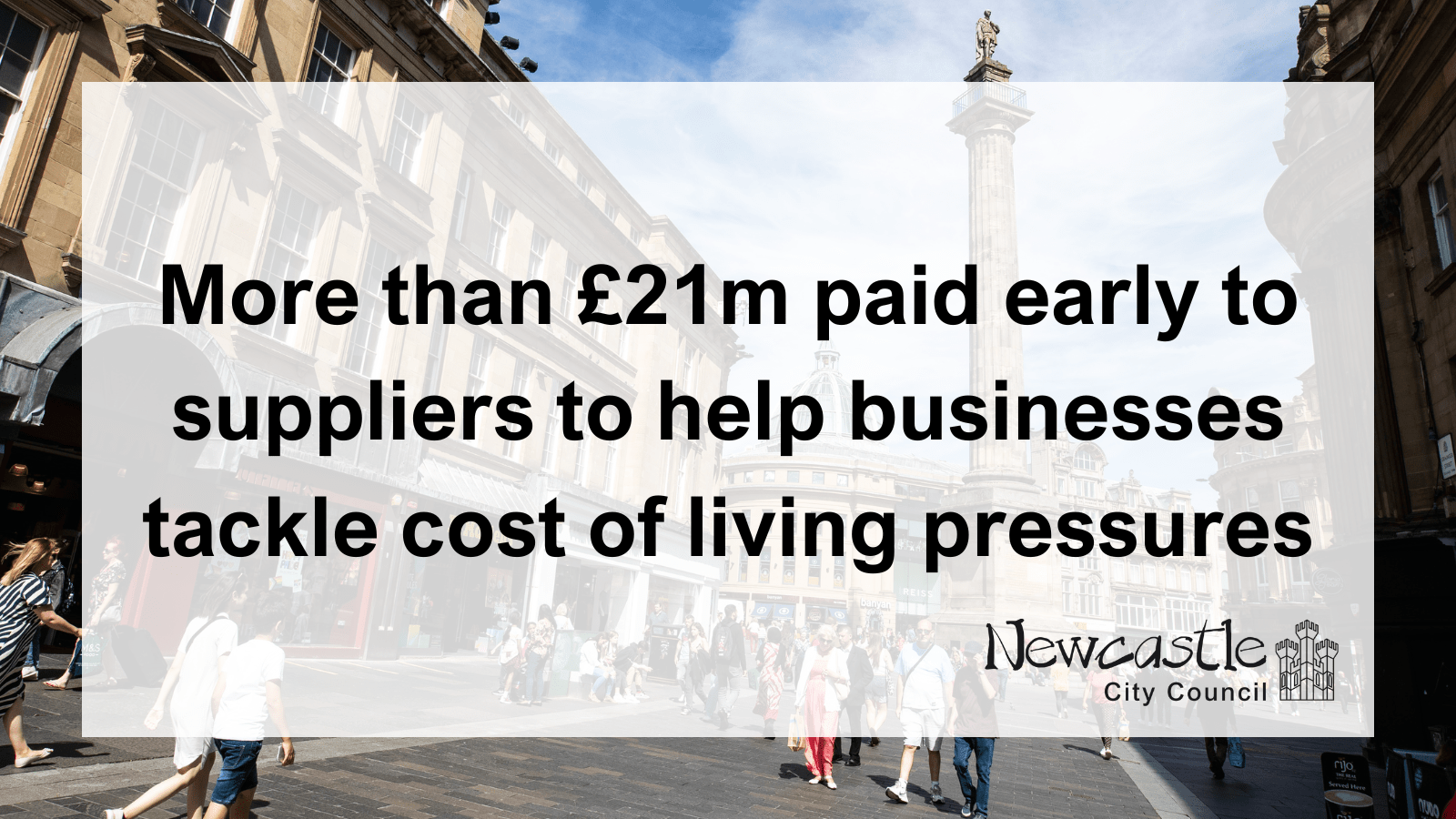 More than £21m paid early to suppliers to help businesses tackle cost of living pressures