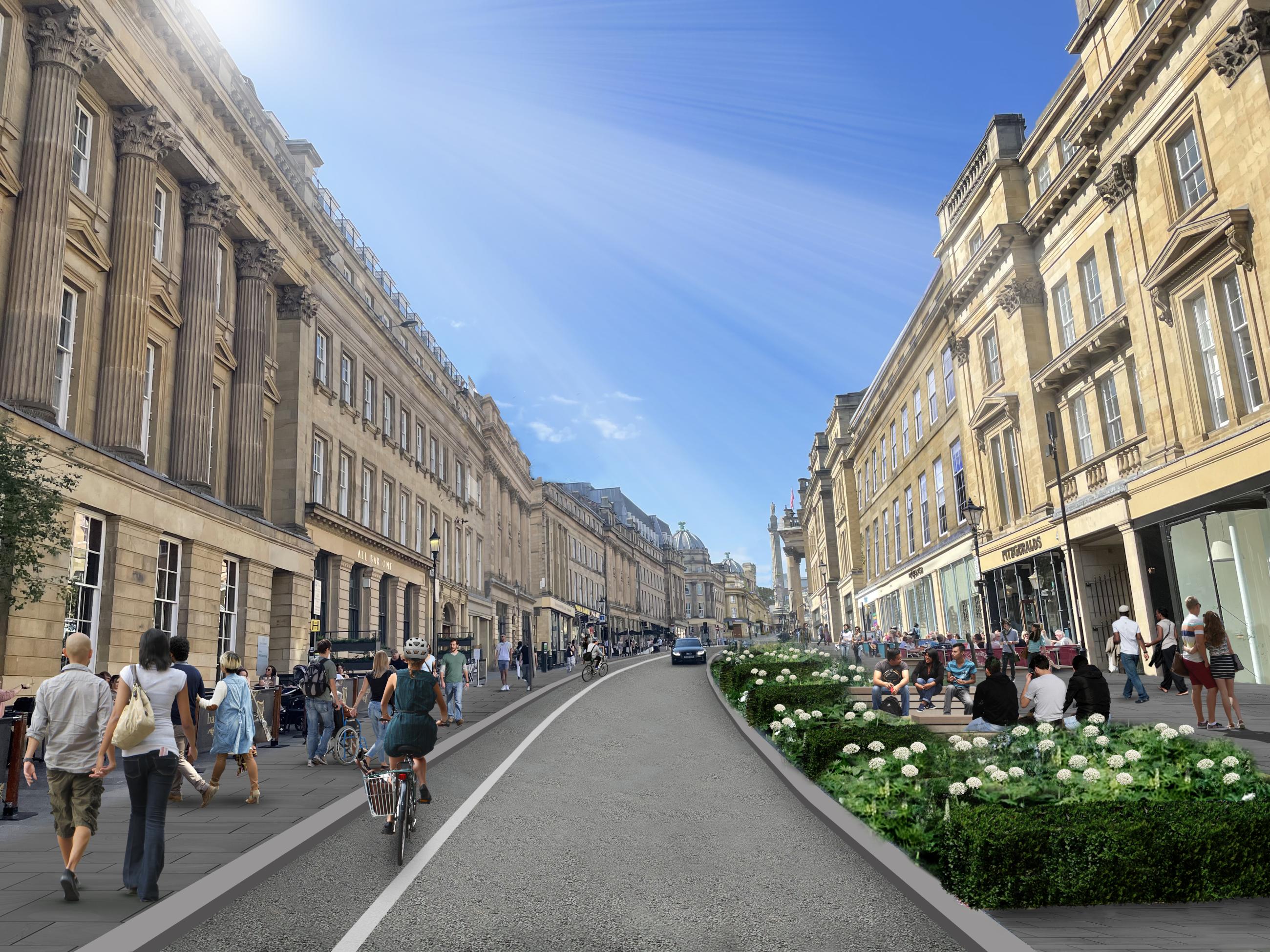 Artists' impression of how Grey Street may look