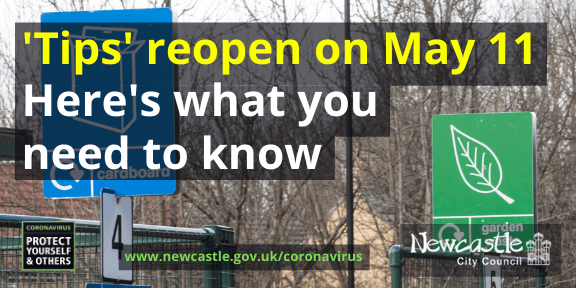 An image of Walbottle HWRC with the text Tips to reopen on May 11 Here's what you need to know