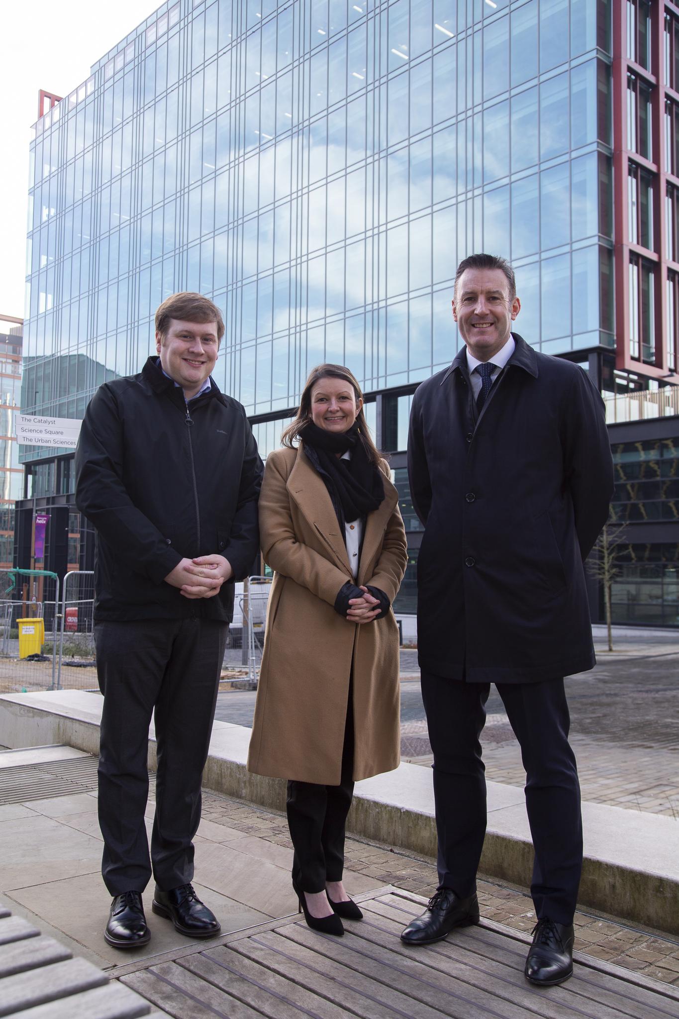 Cllr Alex Hay, Jen Hartley and Clive Higgins