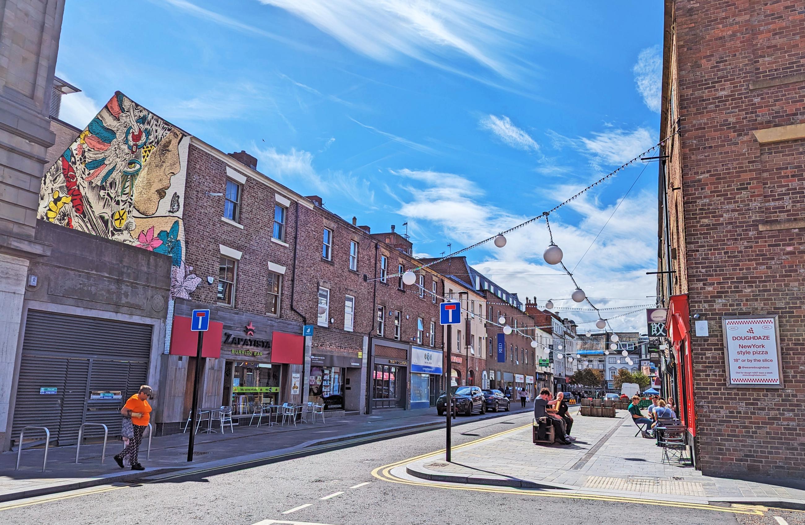 Ridley Place has been fully repaved and new bespoke furniture and planters have been installed.