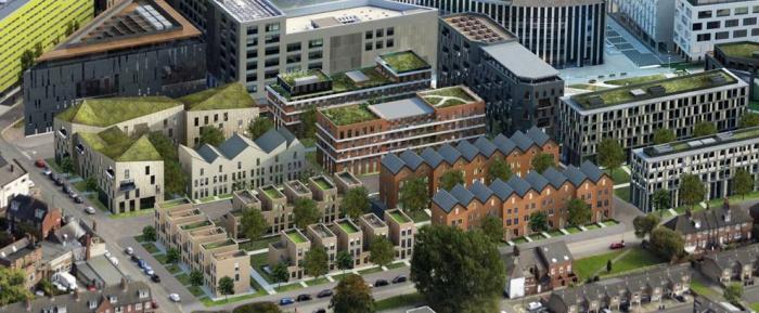 Artist's impression of housing at Helix