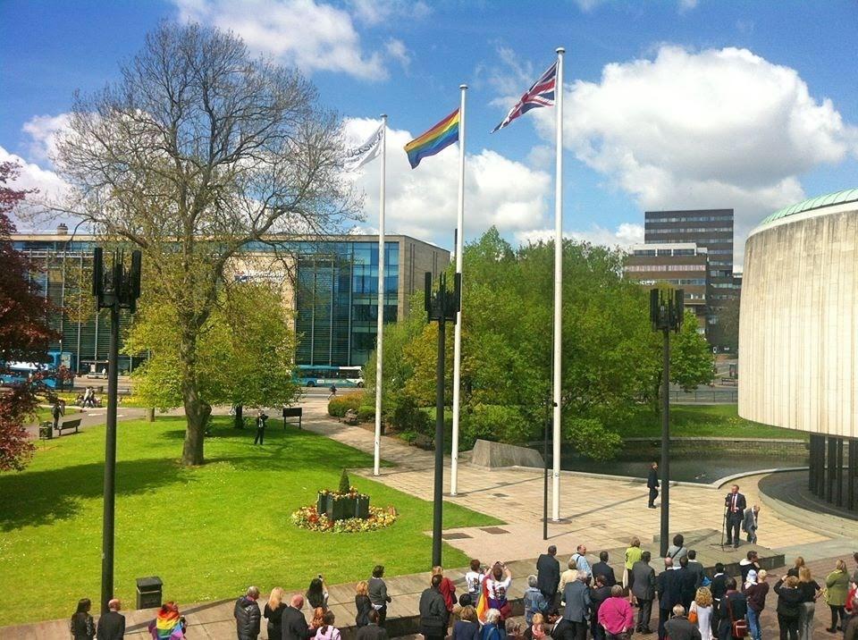 Flag-raising ceremony at the Civic Centre