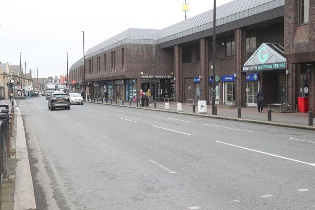 Image of Gosforth High Street with the bollards removed