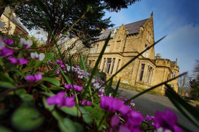 Mansion House with flowers